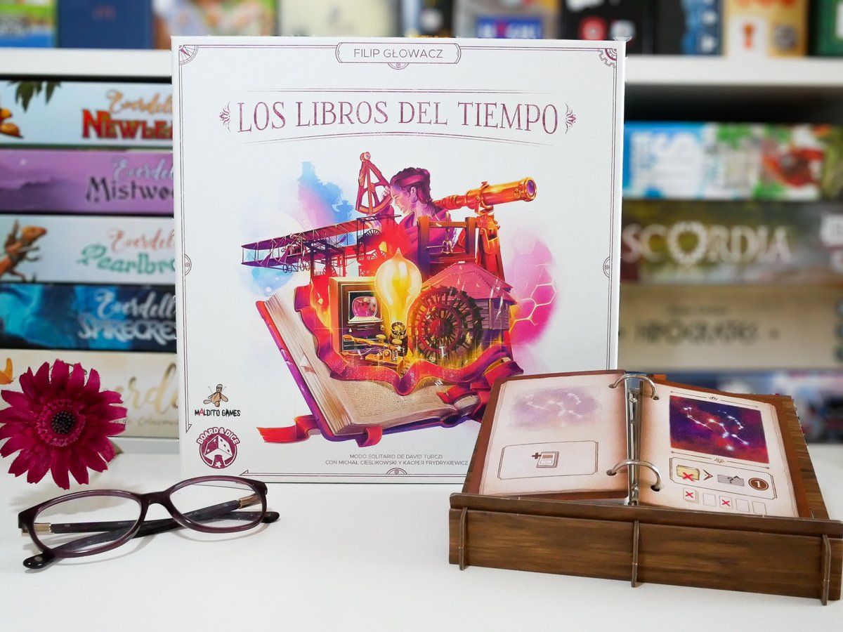 📚¡Feliz día del libro!📚 Si la lectura y los juegos de mesa son tu pasión no puedes perderte Los libros del tiempo⏳ 👥1-4 ⏳45-60 🎂+14 #malditogames #books #booksoftime #juegosdemesa #boardgames #loslibrosdeltiempo #díadellibro #diadellibro #santjordi