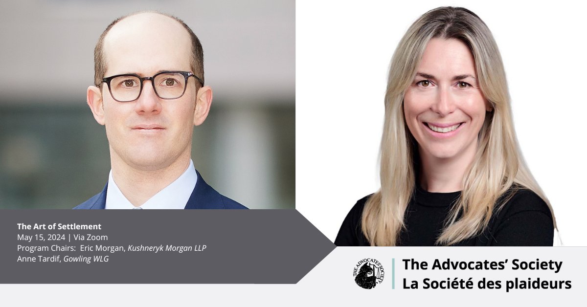 Advocates_Soc's tweet photo. So you've failed at mediation. Now what? There is an art to settlement and you can learn it all here at our popular returning program on May 15. #TASCPD https://t.co/hX6LrhRk4B https://t.co/VQxSjva38v