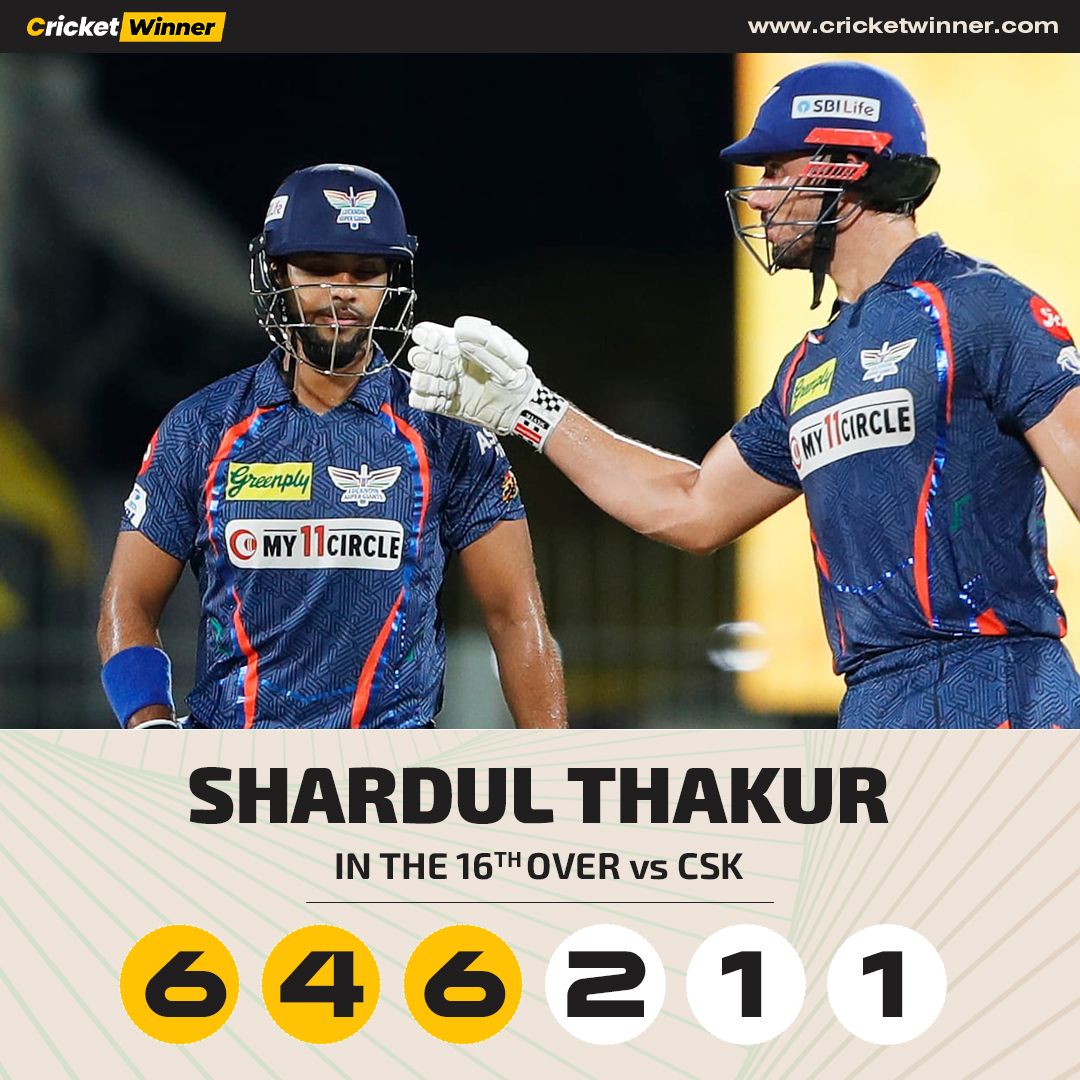 An expensive over by Shardul Thakur!

📸: IPL/BCCI

#CSKvLSG #ShardulThakur #CSK #LSG #IPL2024 #Cricket #Cricketwinner