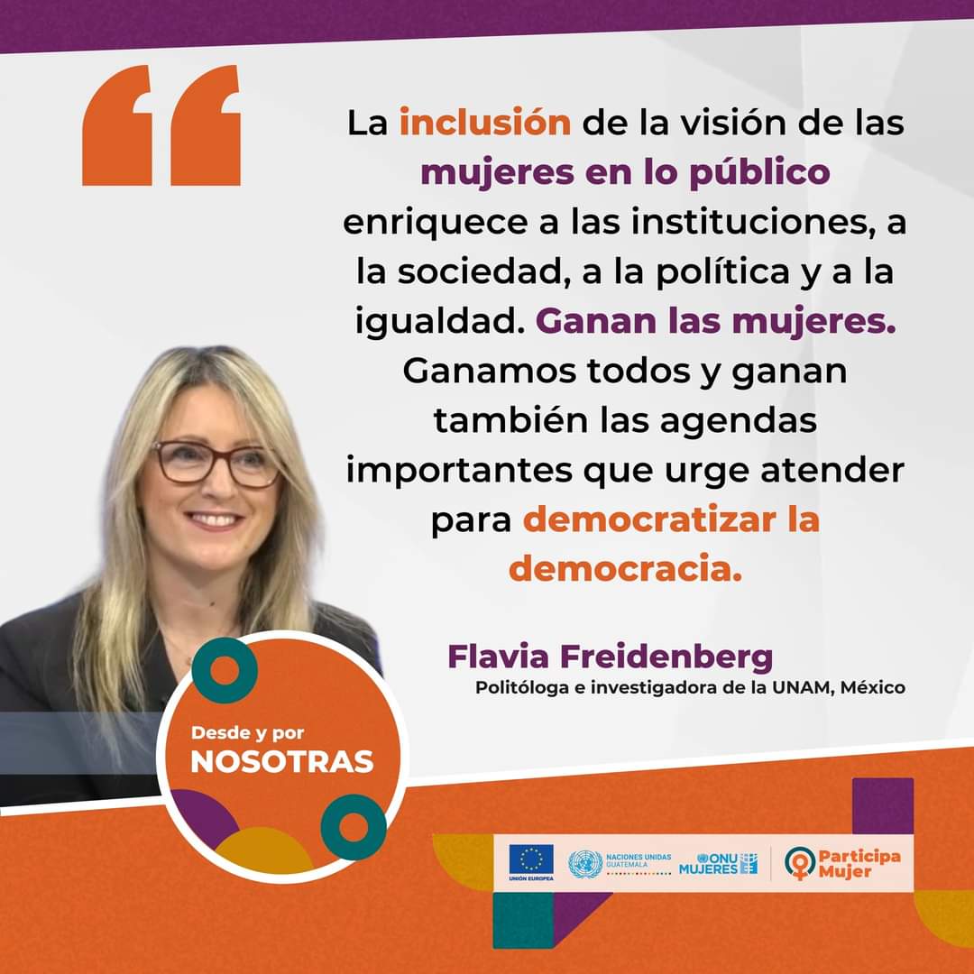 Palabras de la Dra. Flavia Freidenberg @flaviafrei en el Seminario Internacional #DesdeYporNosotras del Proyecto #ParticipaMujer financiado por la @UEGuatemala