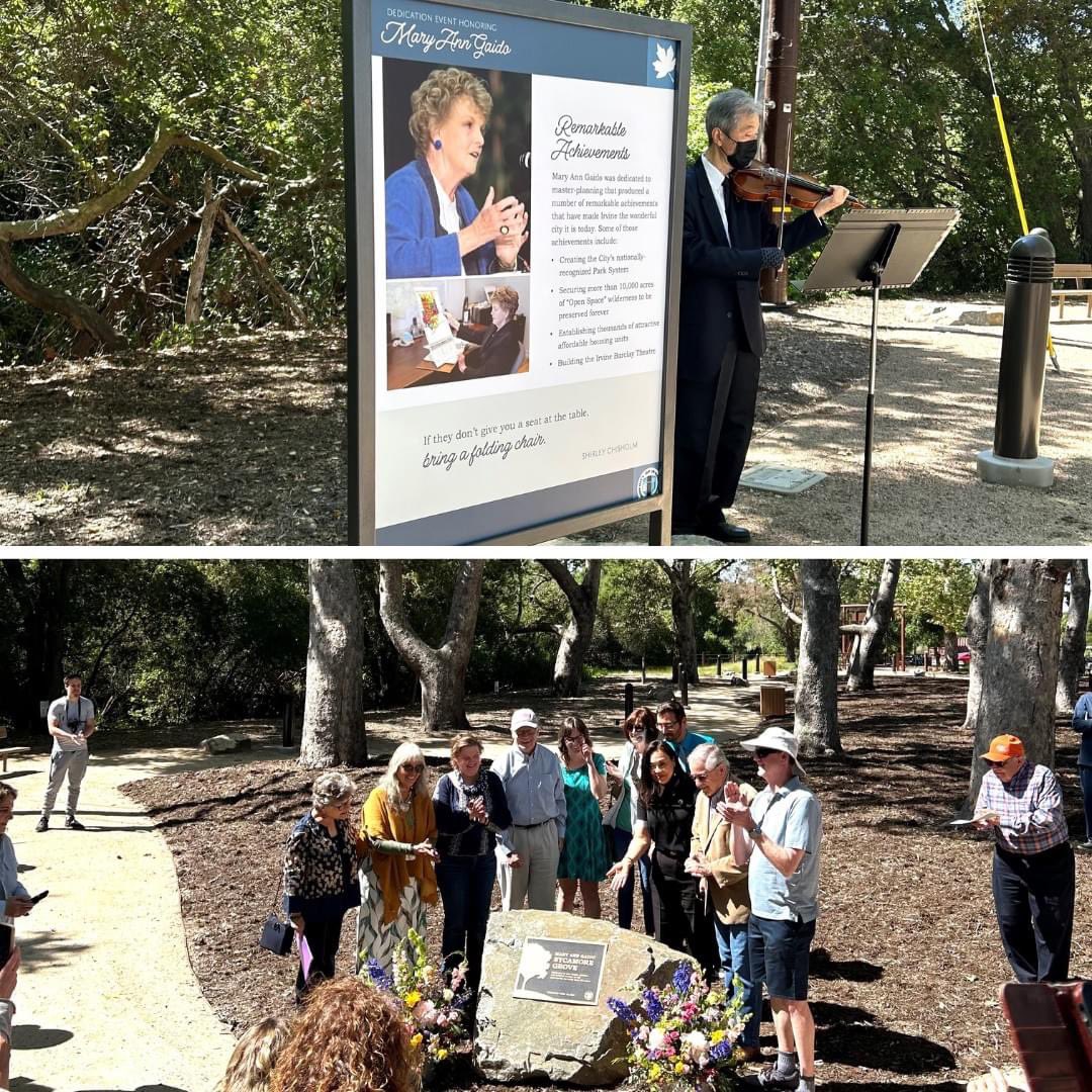 Team Cottie joined @City_of_Irvine for a dedication ceremony at Bommer Canyon in the honor of former Councilmember & Planning Commissioner Mary Ann Gaido. Under her thoughtful leadership, #Irvine saw significant accomplishments throughout more than 4 decades of public service.