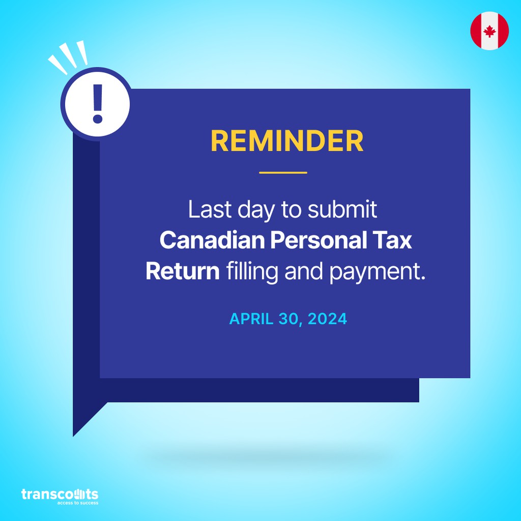 Last day to submit personal tax return filing and payment. #taxdeadlinealert #taxseason #personaltax #bookkeeping #transcounts 🗓️