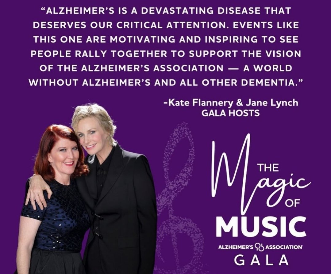 Hey, everybody! Get your tix to see 🌟 #JaneLynch @janemarielynch #KateFlannery @KateFlannery bring the Magic of Music 🎼🎙🎶 to support of the good work of @socALZ on May 9! ⬇️⬇️⬇️
