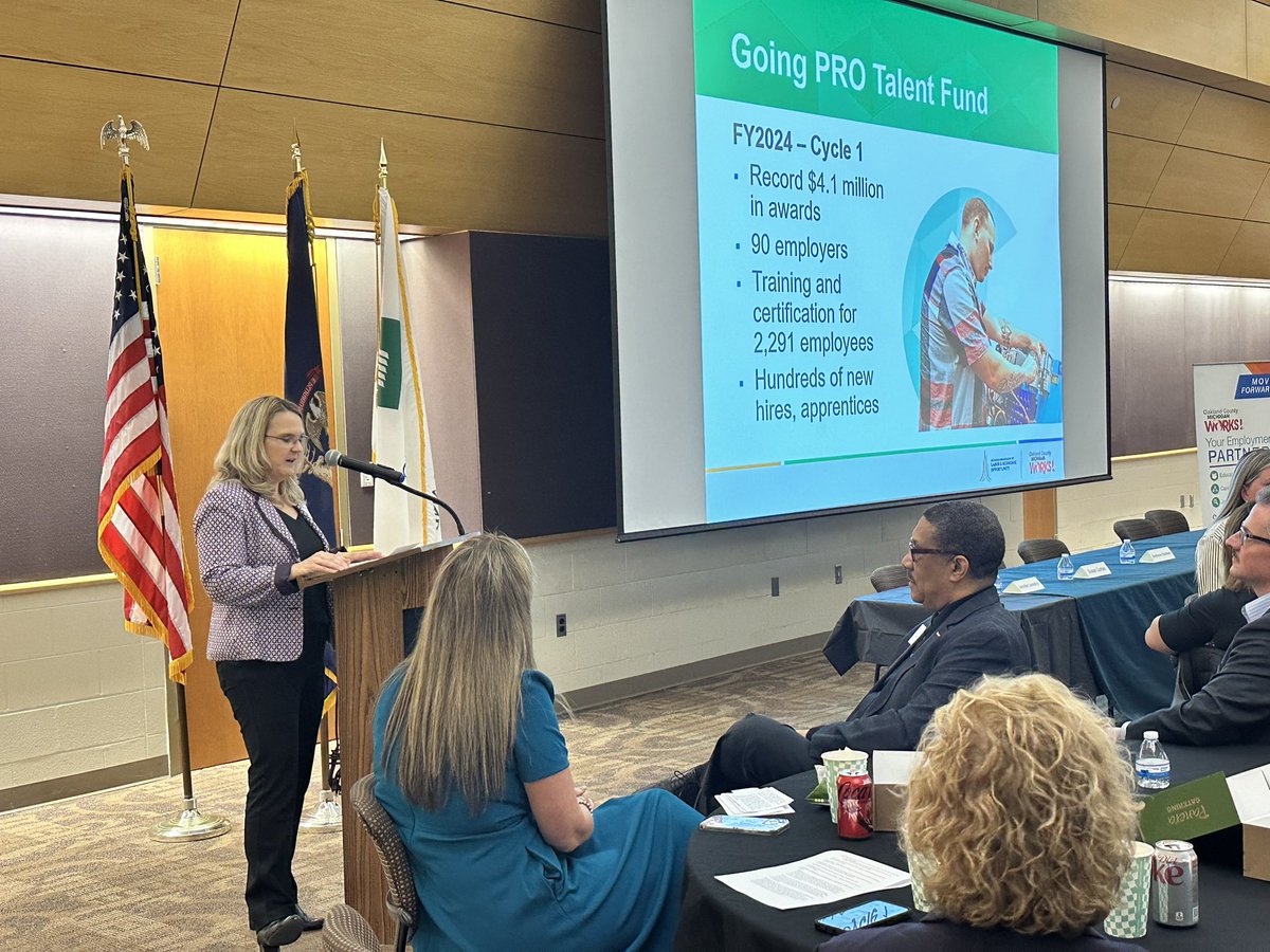 .@SLBeckhorn reminds #OaklandCounty employers that the Going PRO Talent Fund application is now open and will close on May 10th!