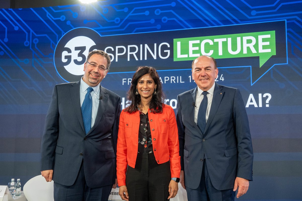 It was a pleasure to host our Annual #G30 Spring Lecture at the @IMFNews. @DAcemogluMIT delivered the lecture entitled 'Can We Have Pro-Worker #AI?', with opening remarks from the IMF's First Deputy Managing Director @GitaGopinath and a Q&A with G30 Trustee, Axel Weber.