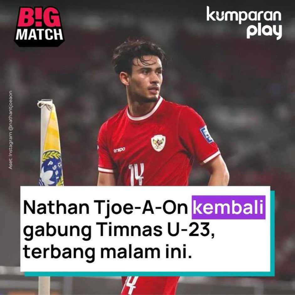 nalynqisx's tweet photo. ✅RESMI : Nathan Tjoe-A-On Kembali Ke Squad Timnas Indonesia U-23 Dan Siap Tampil Di Perempat Final.

Kayaknya sc heerenveen liat IG Koci yang pake bahasa belanda😂 @CoachJustinL 

#TimnasDay https://t.co/nHul2gNuMh