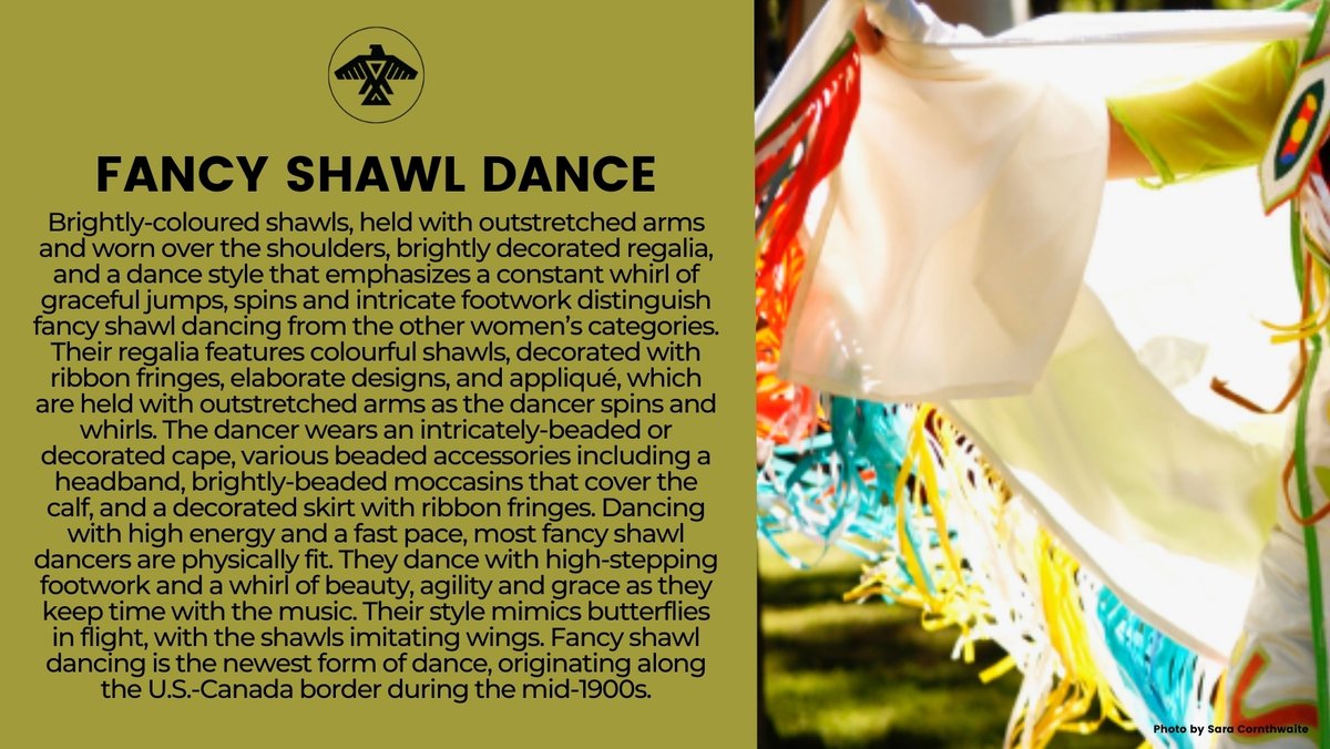 In honour of #InternationalDanceDay, we’re celebrating traditional Anishinabek Niimi (dance) styles!

Learn about the Fancy Shawl Dance below and check out the 30th Annual Great Lakes Pow Wow Guide for more information: anishinabek.ca/Flipbooks/2024…

#IDD2024
