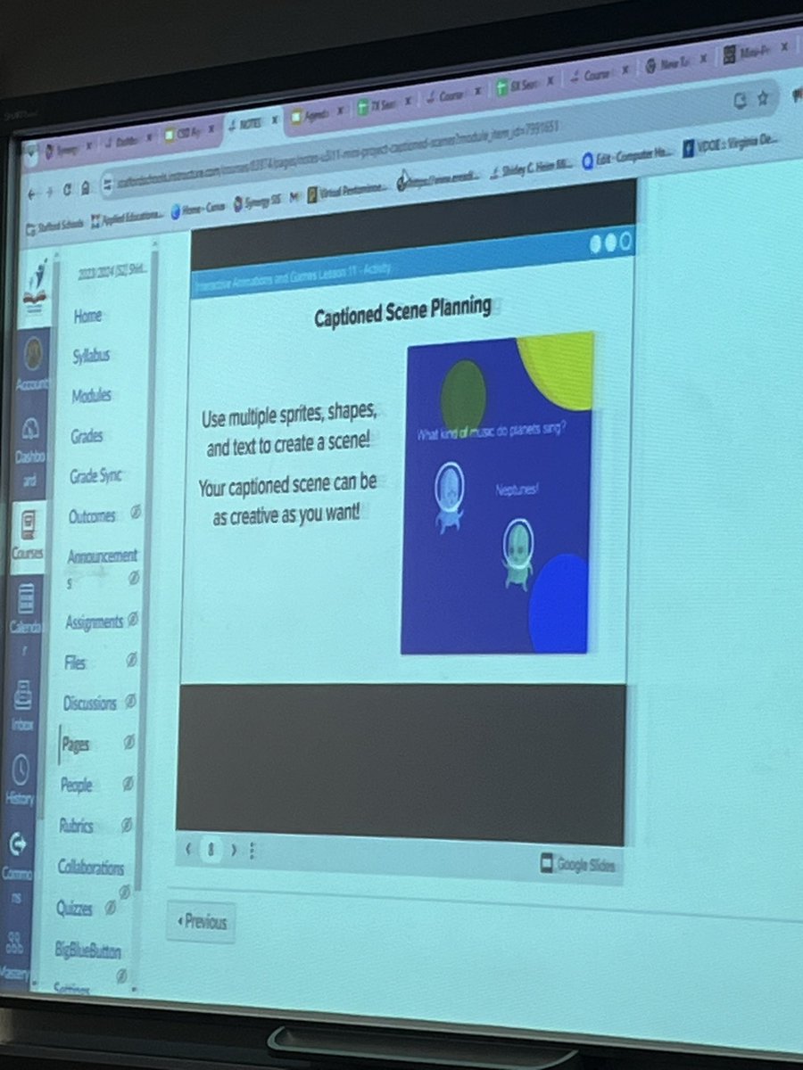 Ms. Nelson’s Computer Science Discoveries class was working on a Captioned Scene Planning project.  #UnityUnleashed #packpride #weareheim #ElevateStafford
