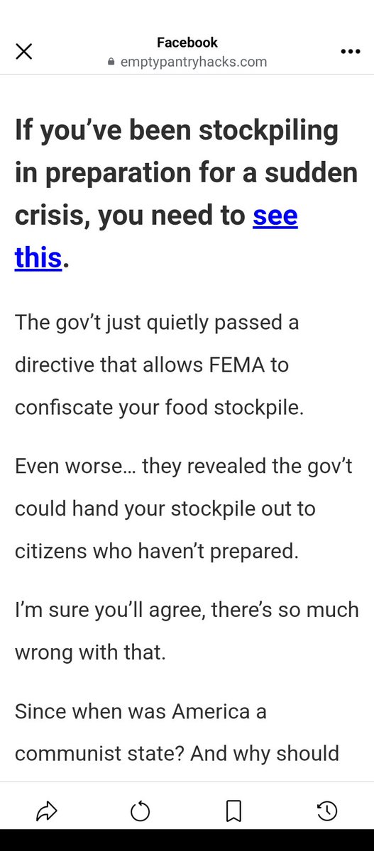 Now they have a right to break into your house and raid your pantry. #democracy ? I dont remember boting on this.... #preppers #fema