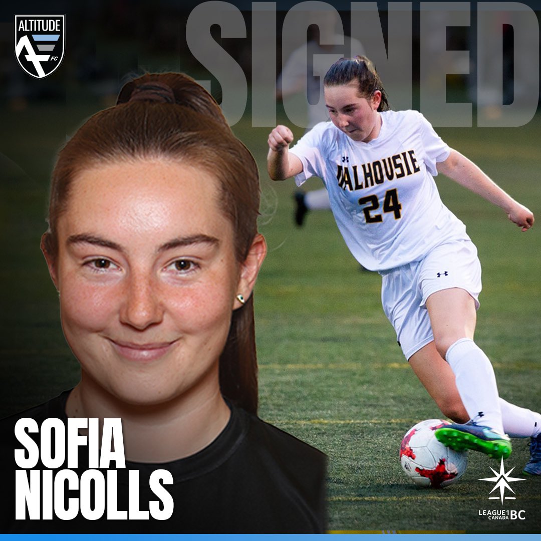 Sofia Nicolls has signed with Altitude FC for the 2024 @League1BC season. Sofia comes to us from @FusionfcCSA where she played as a youth and currently playing in the @MWSLvancouver premier league. Sofia also played for 4 years with @DalhousieU.