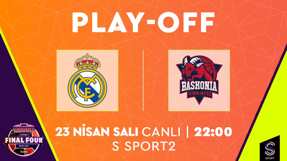 🏀 Real Madrid ile Baskonia'nın karşılaşacağı #EuroLeague Play-Off müsabakası, birazdan canlı yayınla S Sport2 ve S Sport Plus'ta! bit.ly/3EMalIG