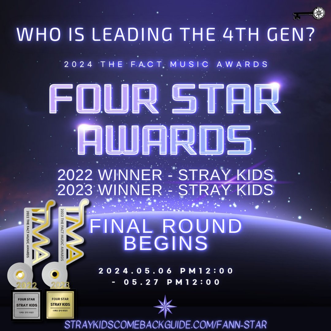 📣 FOUR STAR AWARD VOTING ANNOUNCEMENT Preliminary voting for the 2024 TMA FOUR STAR AWARD began on October 16, 2023, and will end on May 6, 2024, at noon KST. The top 10 groups from the preliminary round will move on to the final round of voting, which begins May 6th at noon…