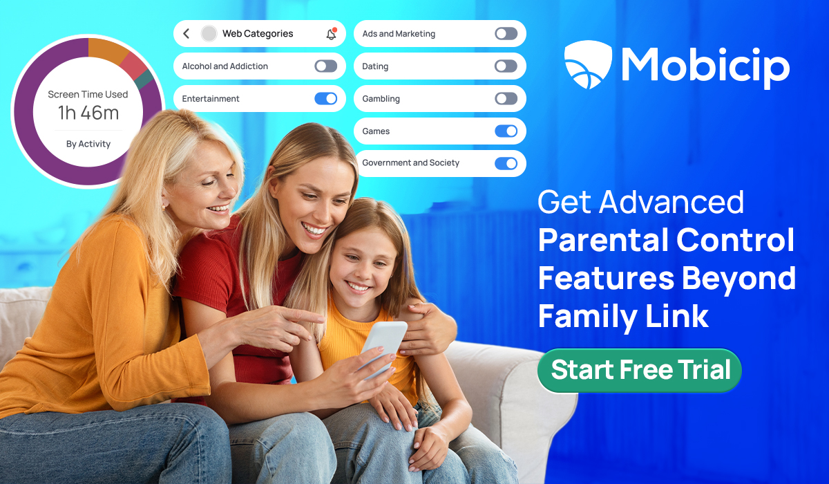 Kids bypassing Google Family Link?   Mobicip offers stronger controls for your child's online world. Read link in bio. 

Learn more: mobicip.com/blog/how-do-ki… 

#kidsafety #DigitalParenting