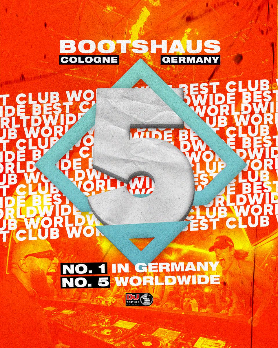 Bootshaus has secured its place in the @DJmag Top 100 Club Voting! 🏆 Climbing up one spot, we're soaring in the Top 5 again! Thanks to all the DJs, the people, partners, the team and to all who have contributed - we are immensely grateful. Thank you! ❤️ #Top100Clubs @djmag