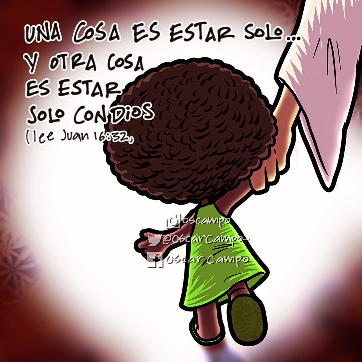 Una cosa es estar solo... y otra cosa es estar solo con Dios. (lee Juan 16:32). #God #Jesus #illustration #wisdomtips #compartiresbendecir #todaysdoodle