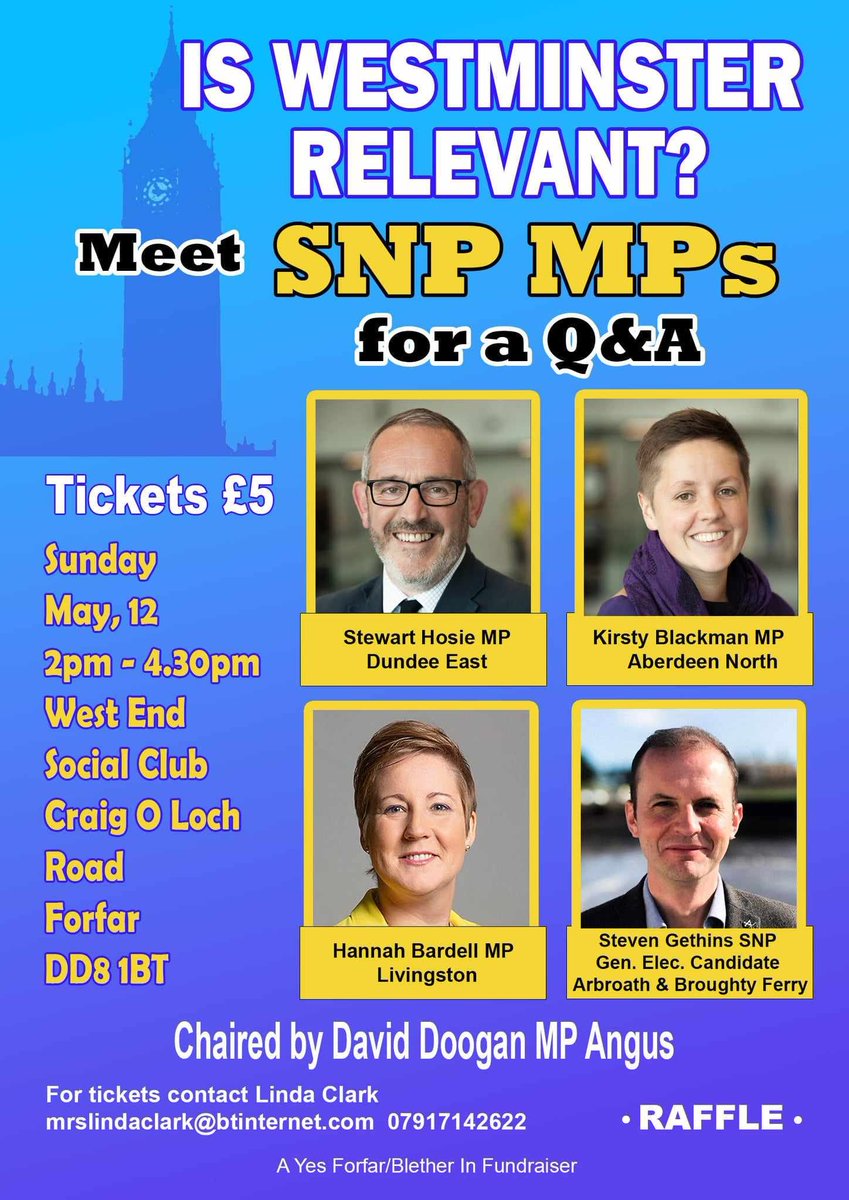 Where four grifters will charge the hard of thinking a fiver a pop to listen to their bullshit excuses for a decade of cushy impotence in the English Parliament, instead of their party using its powers to deliver INDEPENDENCE in Scotland with a Scotland United plebiscite election