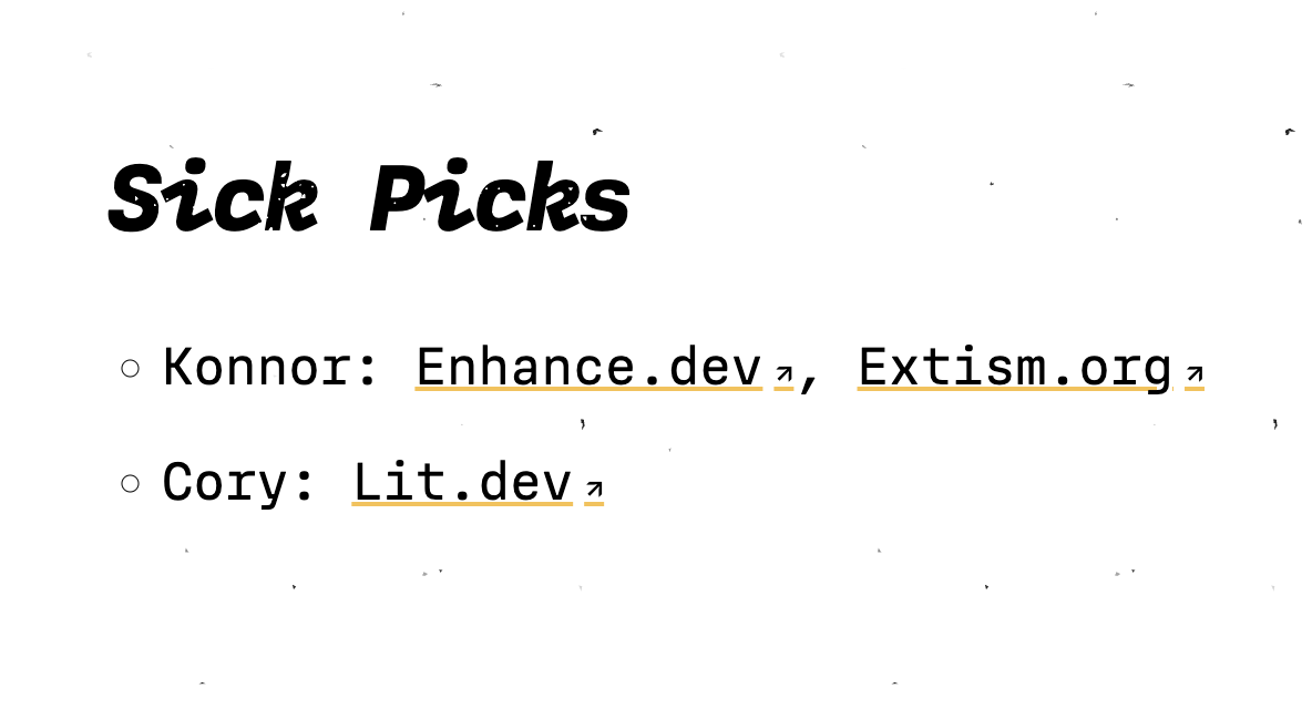 extism's tweet photo. What an honor!
Thanks @RogersKonnor for naming us a #SickPick on @syntaxfm 🥹
Those are some pretty epic projects to be listed alongside of...
📻 https://t.co/5ueR7NVVml https://t.co/BYOt8CUyAV