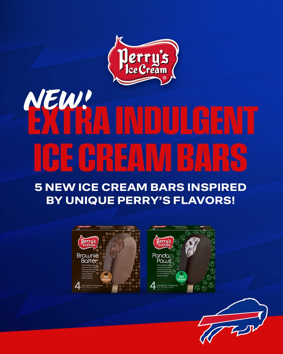 Five new @perrysicecream bars have just arrived. 😋 Get yours now: bufbills.co/3Uwvu36