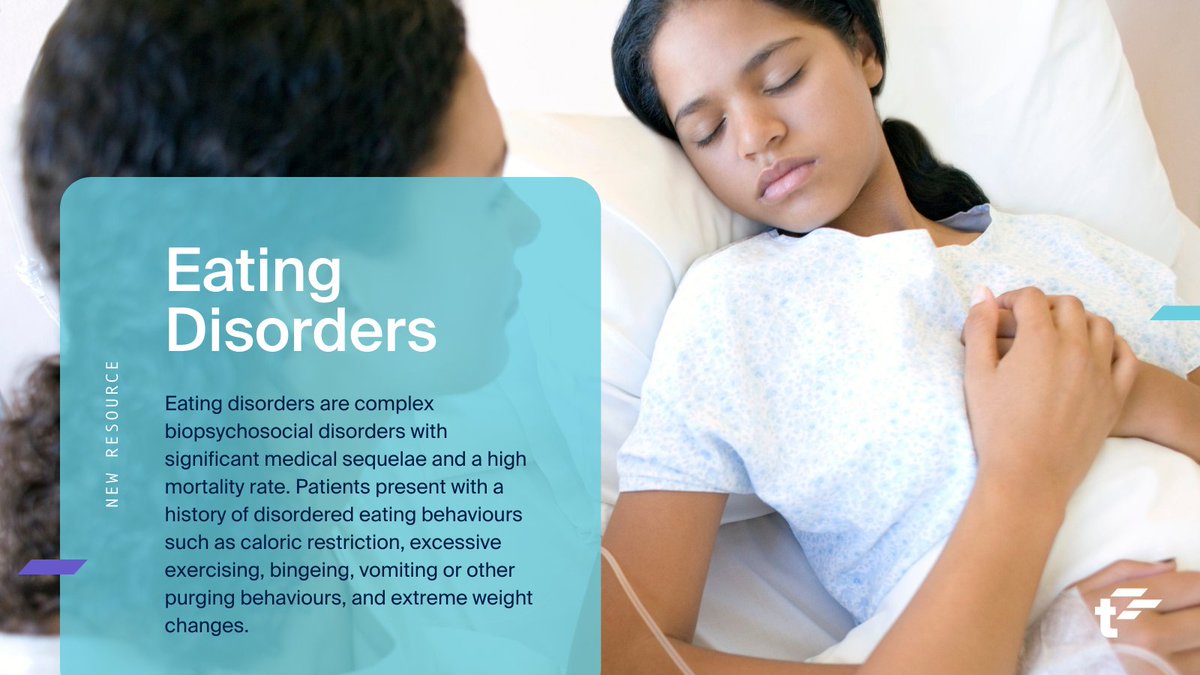 Eating disorders are complex biopsychosocial disorders with significant medical sequelae and a high mortality rate. Over the past several years, eating disorder diagnoses have increased globally.