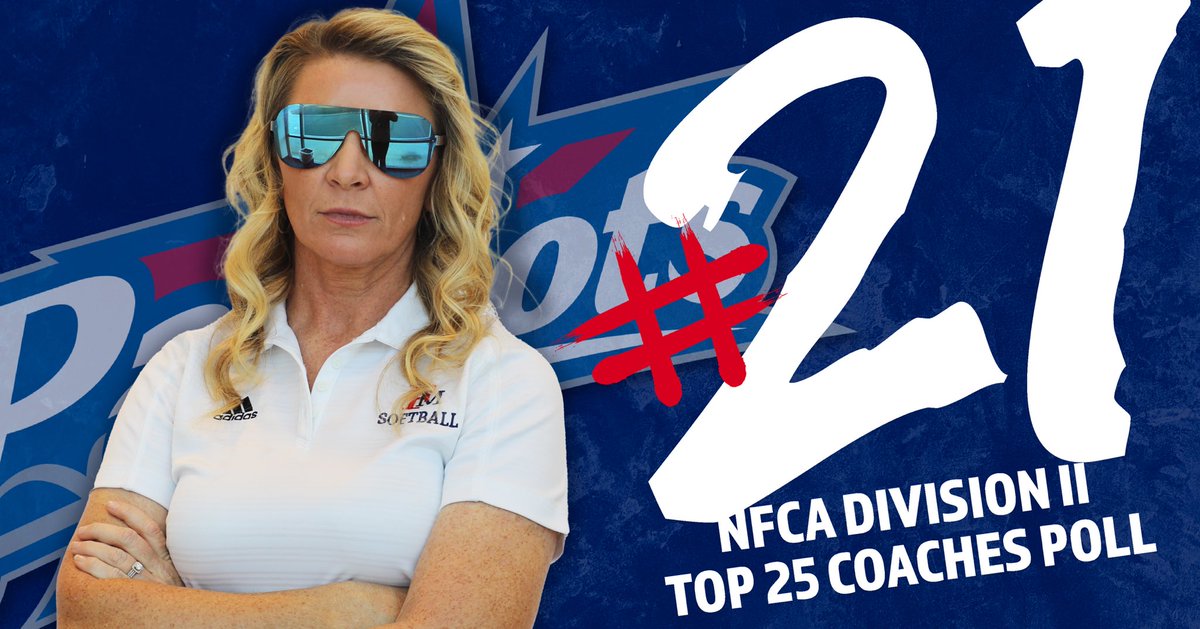 FMUSports's tweet photo. can’t see the haters when we’re ranked #21 😎 

Congratulations to @patriotsoftball as they move up to 21st in the NFCA DII Top 25 Coaches Poll! #SwampEm #GoPatsGo https://t.co/JldNpSSbVy