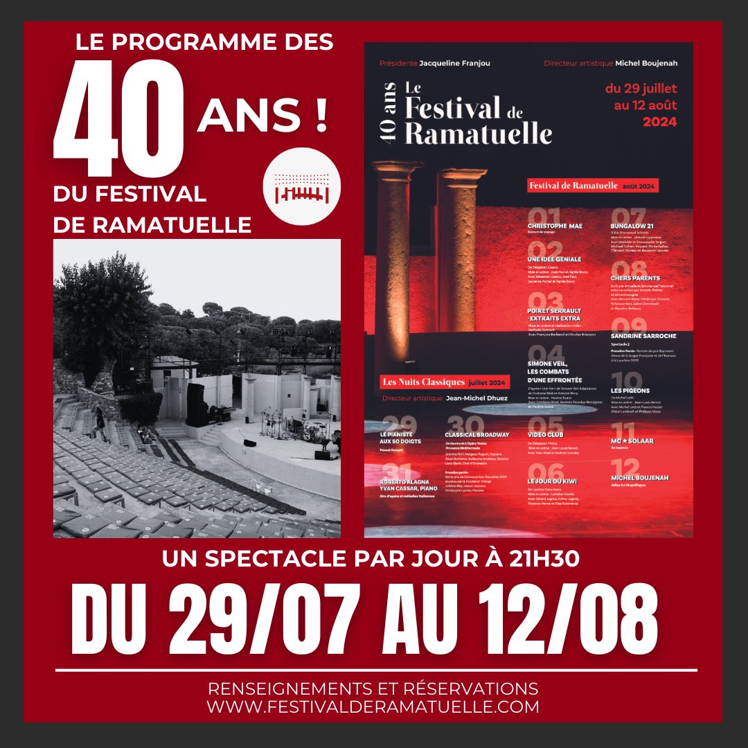 FestivalDeRamat's tweet photo. Programme 2024 ! ✨ 
https://t.co/2Ey7MVcHhY

 #festivalramatuelle #programme2024 https://t.co/Pf20GdL8wY