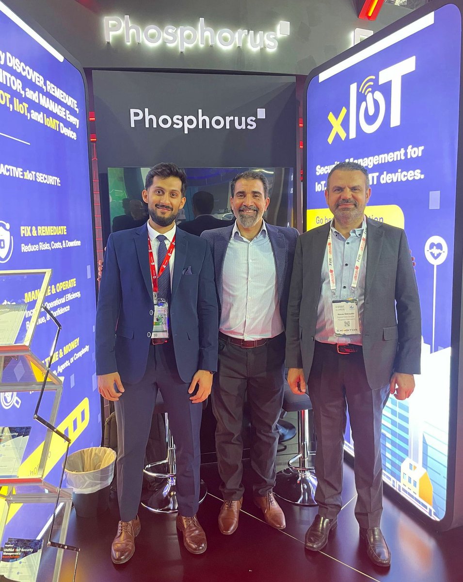 Exciting first day at @GISECGlobal! Come see us at booth B60, Hall 7, alongside @CyberKnightME from 23rd - 25th April 2024.

Discover why the world’s leading companies trust Phosphorus to proactively secure and manage their massive xIoT attack surface.
