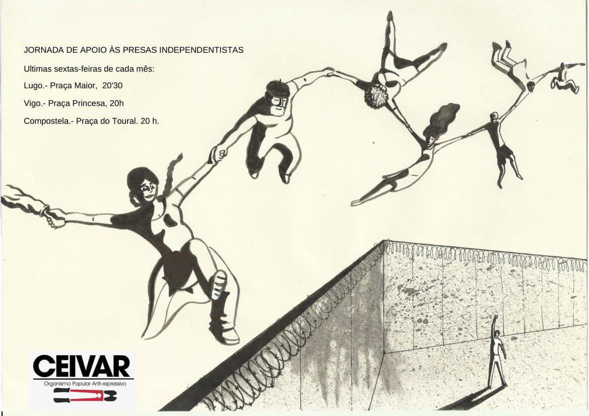 Como cada última sexta de cada mês, vemo-nos nas ruas polos direitos das presas independentistas.