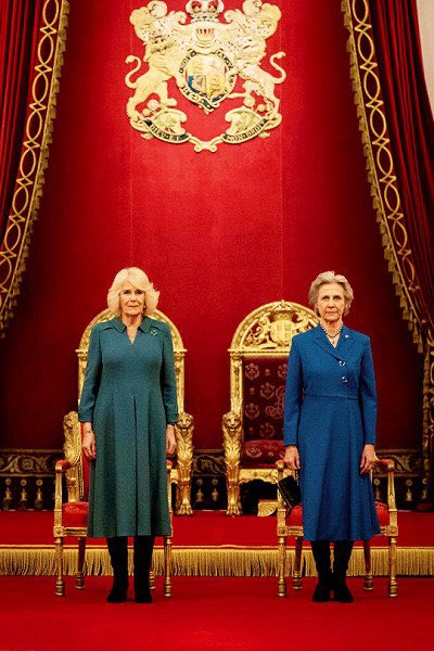 The two royal ladies who deserve ms recognition today. Not only has the Duchess of Gloucester accompanied the queen to various engagements but I’d imagine that she’s been a great support to her while Charles is ill ❤️❤️ 
#QueenCamilla 
#DuchessOfGloucester