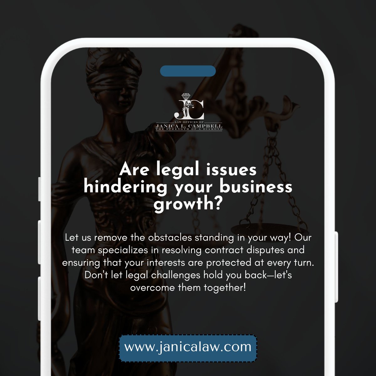 🚀 Are legal issues hindering your business growth? 🚀 Let us remove the obstacles standing in your way! Our team specializes in resolving contract disputes and ensuring that your interests are protected at every turn. 

#LegalServices #ContractLaw #BusinessLaw #LegalAdvice
