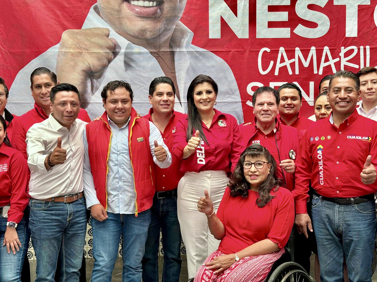DelfinaPozosV's tweet photo. Hoy en rueda de prensa, sectores y organizaciones junto a las y los secretarios del @PRIdePUEBLA, respaldamos las exitosas campañas de nuestras candidatas y candidatos priistas. Con el liderazgo del próximo senador @NestorCamarillo y de la militancia, daremos grandes resultados. https://t.co/GPJbpuQO1c