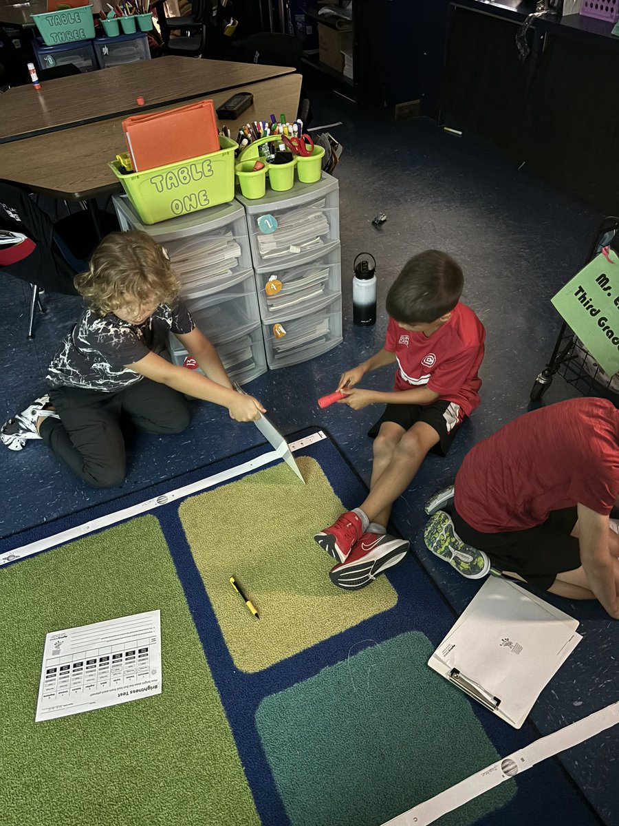 Today we investigated the suns brightness on the other planets of our solar system using a scale model and a flashlight! @LaurelOakElem @collierschools #cavesquadscience