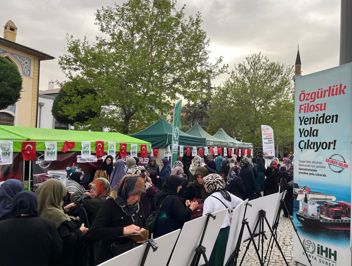 ihhkonyasube's tweet photo. İsrail'in ablukasını kaldırmak ve Gazze halkına insani yardım malzemesi ulaştırmak üzere yola çıkan Özgürlük Filosu için meydanda ilk nöbetimizi tuttuk.

Bu vicdanlı hareketin nöbetini tutmaya tüm Filistin sevdalılarını davet ediyoruz. 🇵🇸

📍Kayalıpark https://t.co/4D1002rEVz