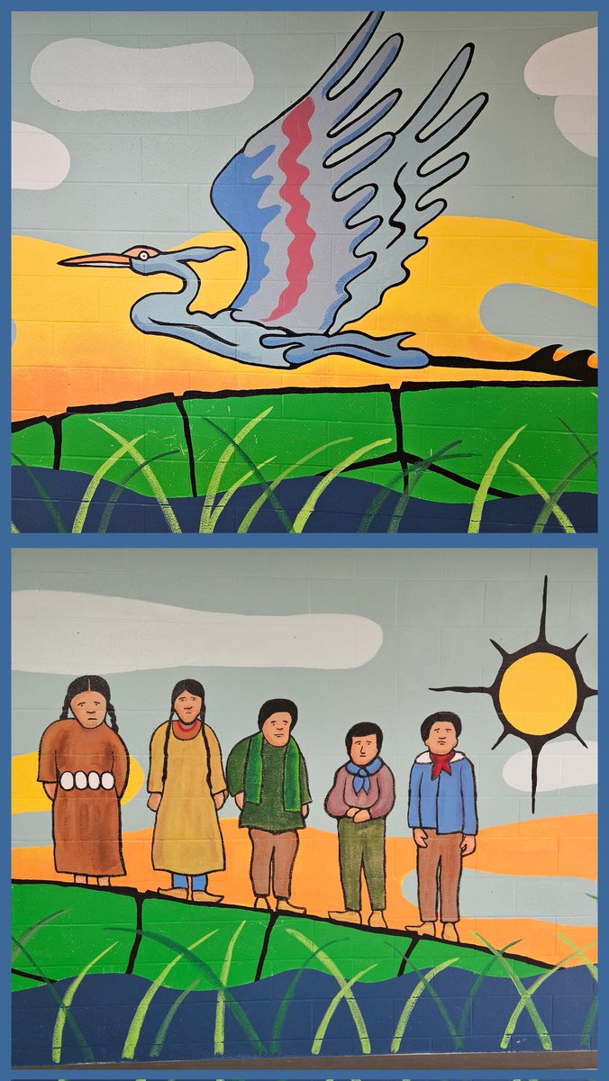 Carla_Johnson's tweet image. Wonderful, inspiring start to my day at Blue Heron PS. 💙 Excited to see the new mural "Standing on Turtle Island" by August Swinson to celebrate the new school name. Being on the renaming committee was a true highlight for me.

@wrdsb @ryewrdsb @ScottPiatkowski