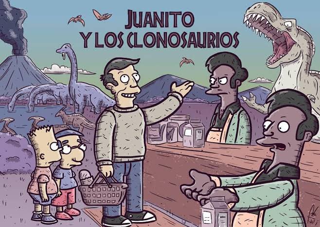 DrChristianRock's tweet photo. @SoySimpsonito Juanito y los Clonosaurios. https://t.co/iwWSjJ51w2