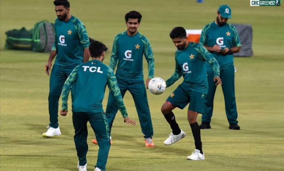 Babar Azam in football mode. 🐐 ⚽️