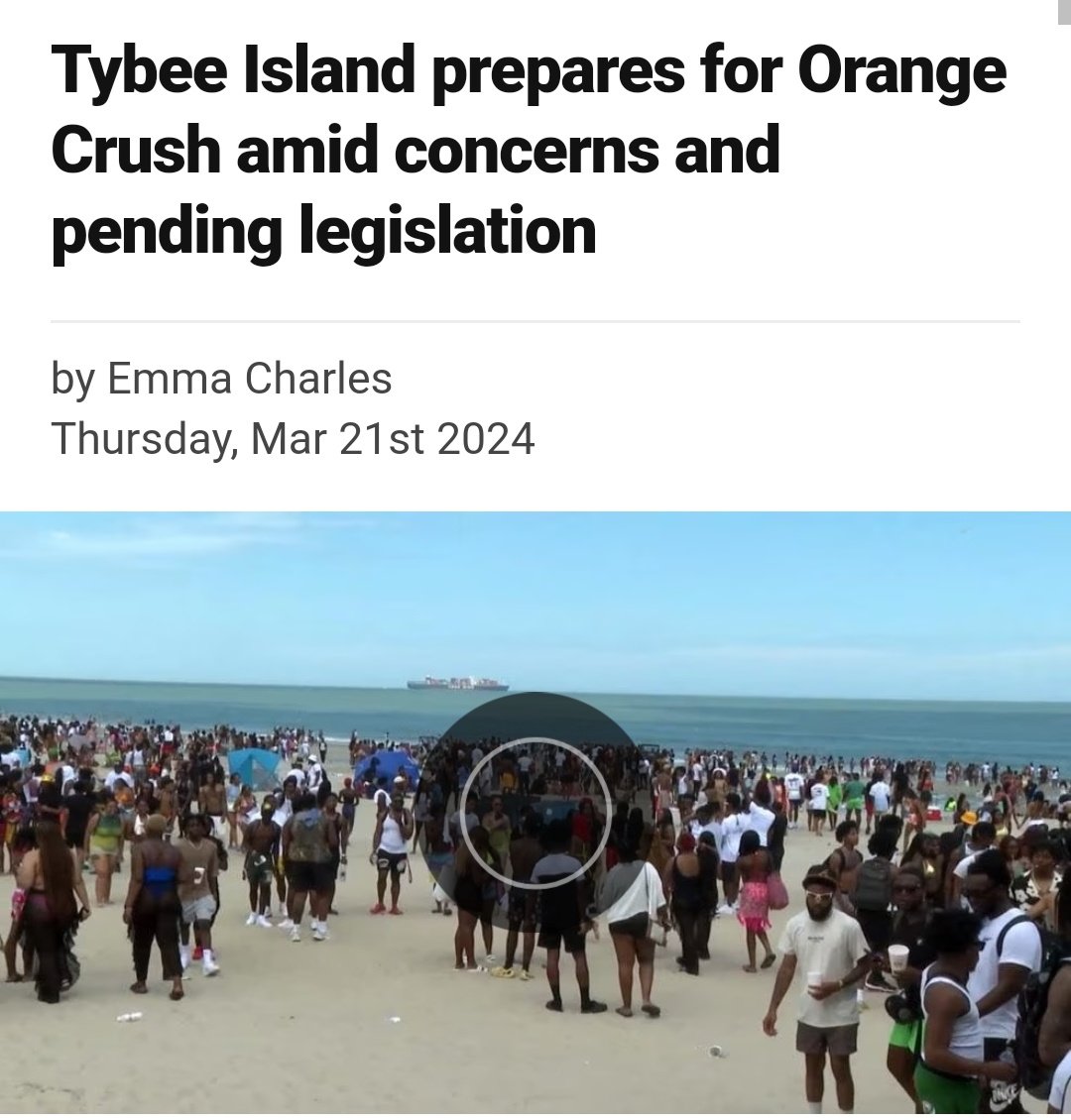 #TybeeIsland is part of my paper route heading to: 

St. Augustine
Florida Keys
Bahamas

And back...

They've never wanted Black business persons to make money on that beach. Defying the odds in 2023 Black promoters did. 

In 2024 they set up a media fear frenzy: