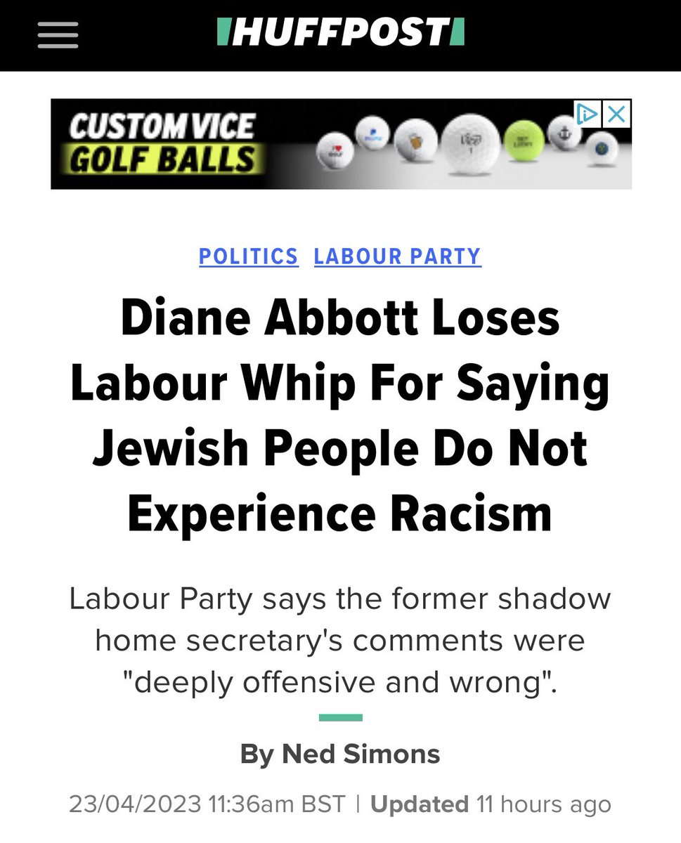 A year ago, Diane Abbott lost her Labour Whip position for saying 'Jewish people do not experience racism.' Yet saying the same of Whites is considered anti-racism. Saying Jews don't experience racism gets you demoted, but saying Whites don't experience racism gets you promoted.