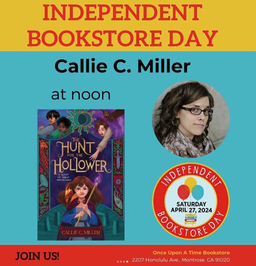 If you missed me at the LA Time Festival of Books, you can catch me this Saturday signing THE HUNT FOR THE HOLLOWER at @Onceuponatimebk from 12-1pm for Independent Bookstore Day! I may even have a certain funnel cake-obsessed wyvern with me. 🎉📚🎉📚