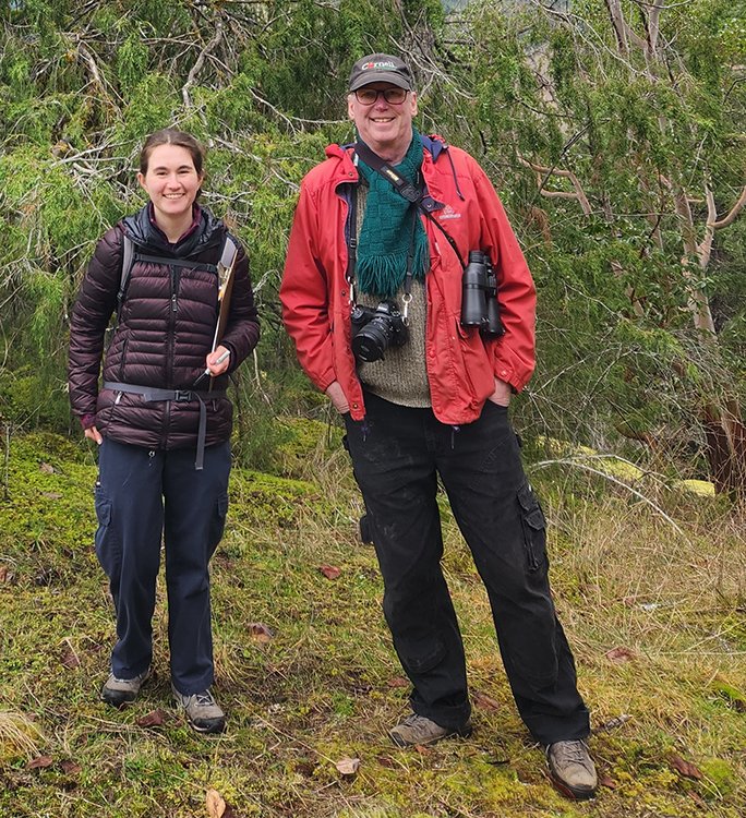 Congratulations to Kailey Strachan, who successfully defended her Honours thesis on maritime juniper. She is pictured here with her supervisor Patrick von Aderkas. #UVicFORB