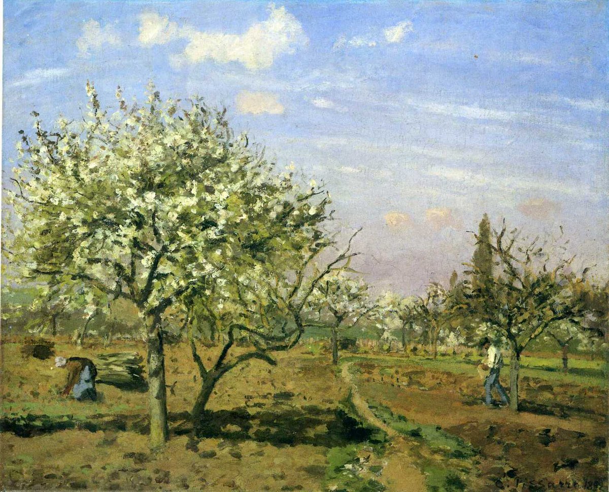 Orchard in Blossom, Louveciennes wikiart.org/en/camille-pis…