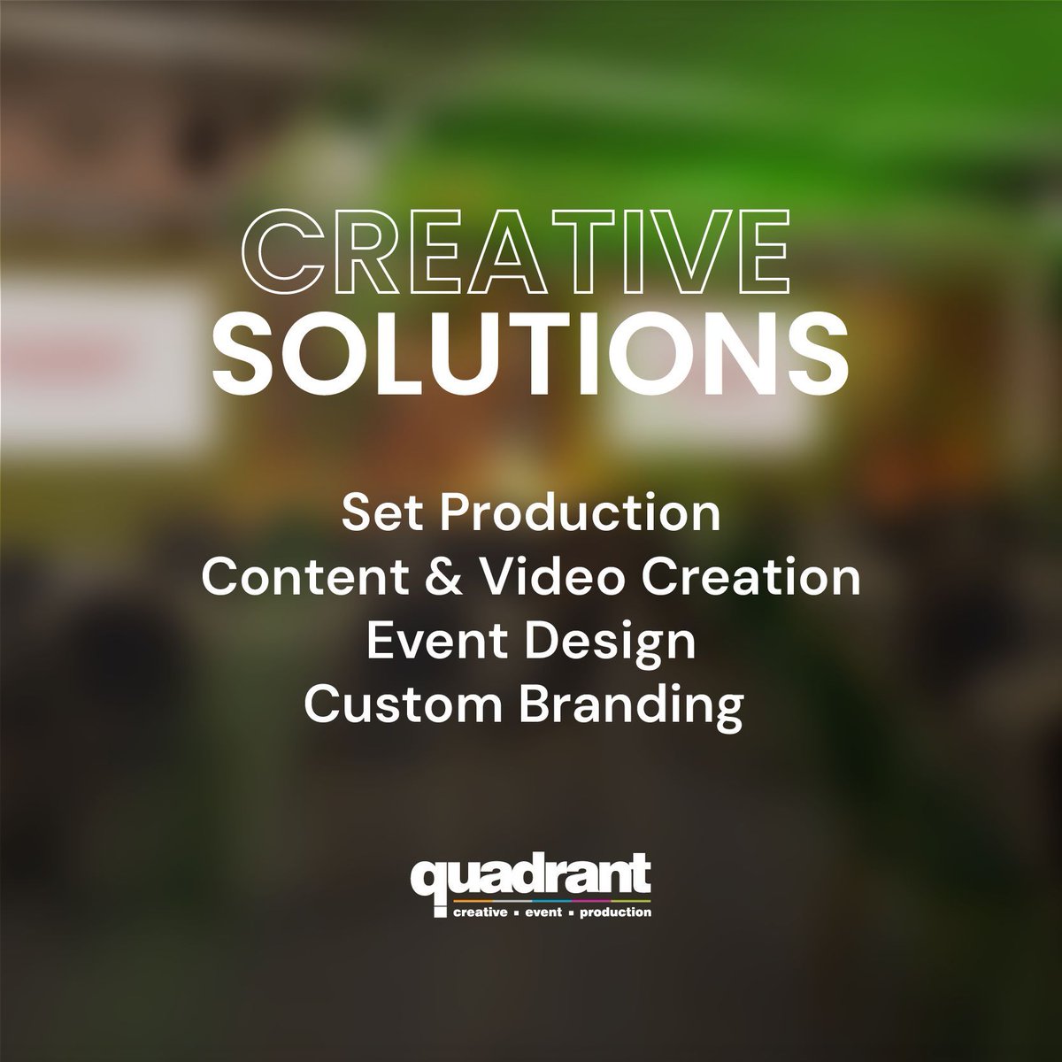 QuadrantEvents's tweet image. What we do best: Creative Solutions…
Set Production 🎬
Content &amp;amp; Video Creation 🎥
Event Design 🎨
Custom Branding 🖌️

#SetDesign #EventProduction #StageSetup #ContentCreation #VideoProduction #EventDesign #EventBranding