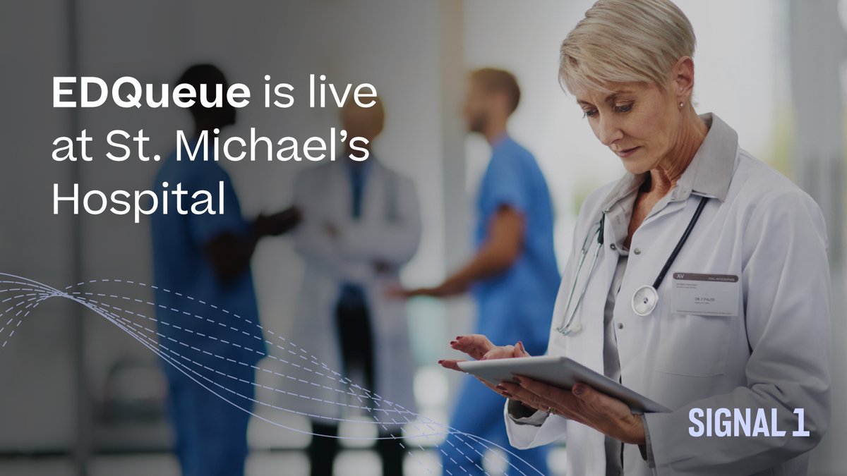EDQueue is live in the Emergency Department at St. Michael's Hospital! Built in partnership with @UnityHealthTO, EDQueue uses AI to predict patient needs and status so ED staff can streamline their journey through the ED.
#EmergencyDepartment #HealthAI #FutureOfCare