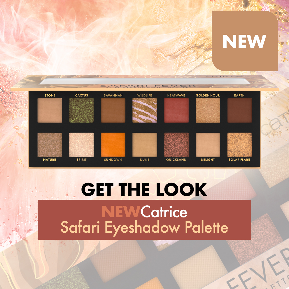 Perfect Autumn eyes using the NEW Safari Fever Slim Eyeshadow Palette 🤩🎨 This palette includes 14 highly-pigmented shades in vibrant metallic, smooth shimmer, and velvety matte formulas. Grab it today @Dischem 🛒