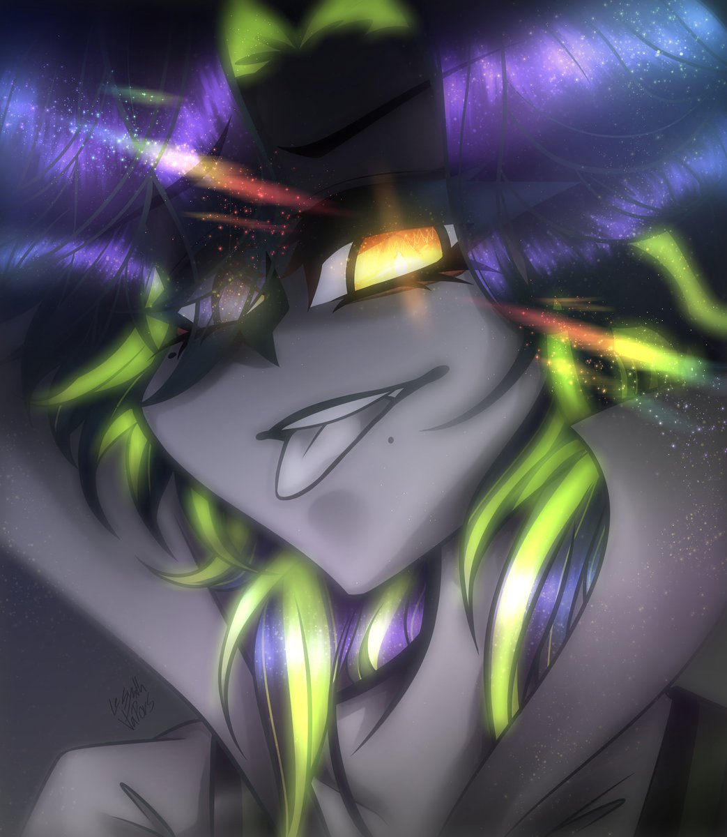Ya know imagine if this boyo can actually make his strands glow ayayaya anyway there is a altered of this, aka one the someone asked for idk the unhinged win kekw- thats in the comments ANYWAY ENJOY THIS BADASS PICTURE THO WOOOOO #MUJINREX