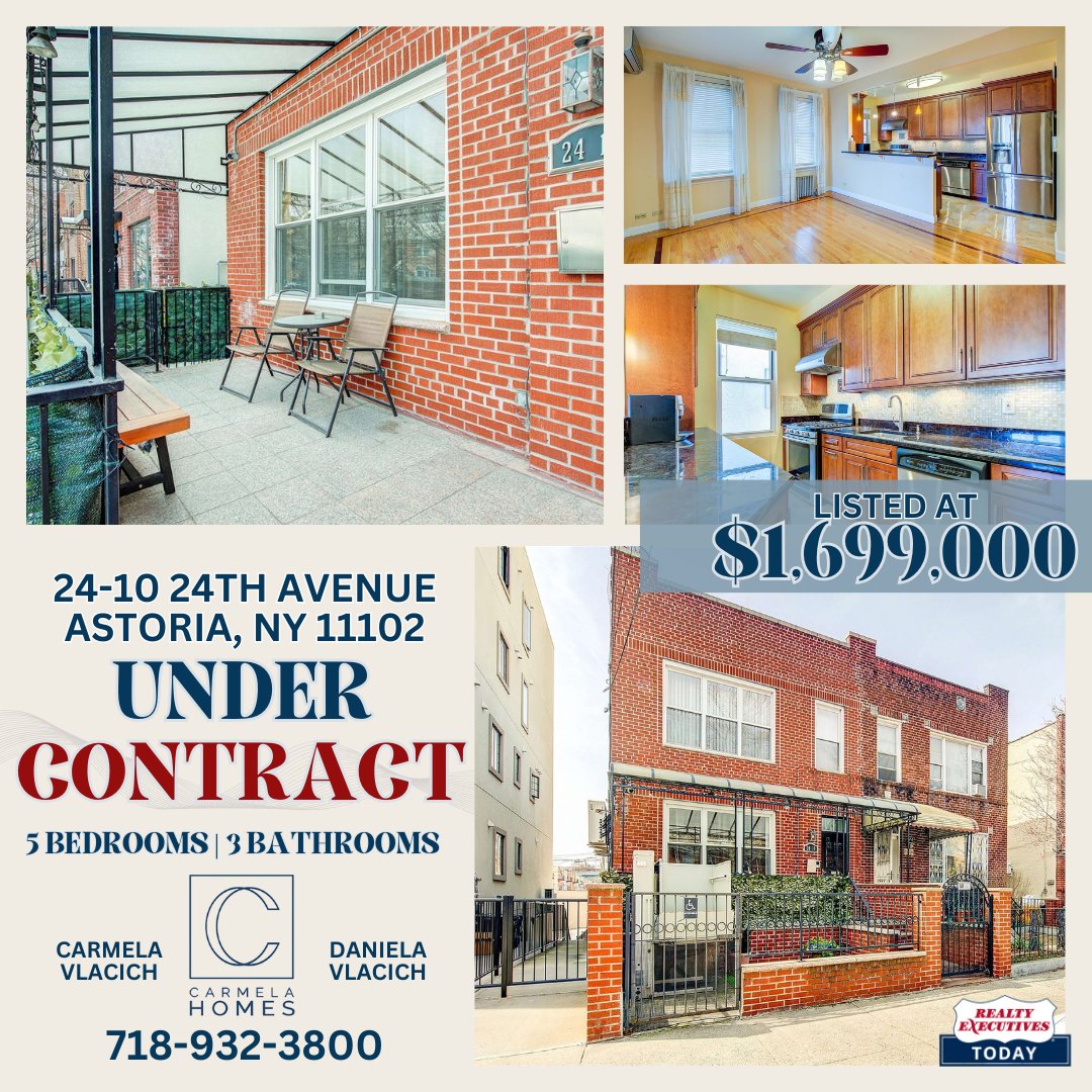 #undercontract in Astoria, Queens!
Carmela and Daniela Listed a property and had it under contract 📝 in less than a month! Now that's what we call top-notch service! 👌 

#astoria #astoriaqueens #nycrealestate #queensrealestate #offeraccepted #acceptedoffer