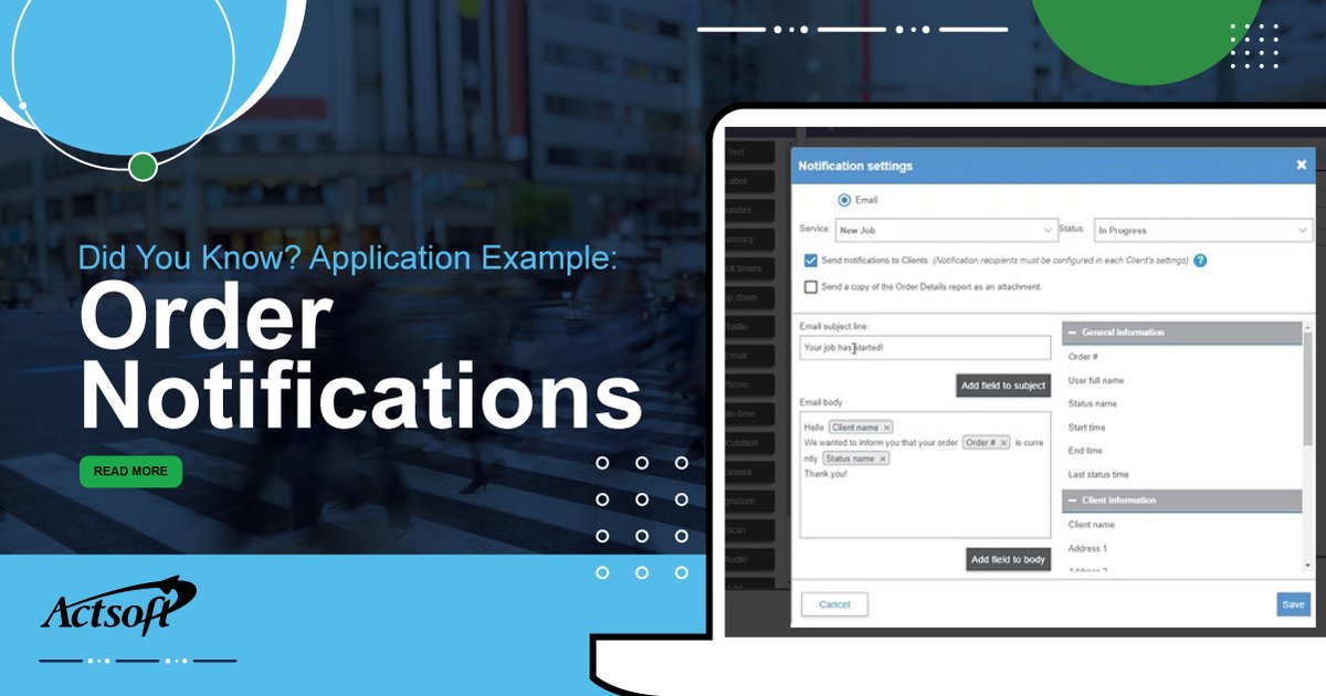 Actsoft's tweet image. With a simple two-step setup process Order Email Notifications keep your customers up to date on the status of their order.
#ordernotifications

teamwherx.com/wp-content/upl…