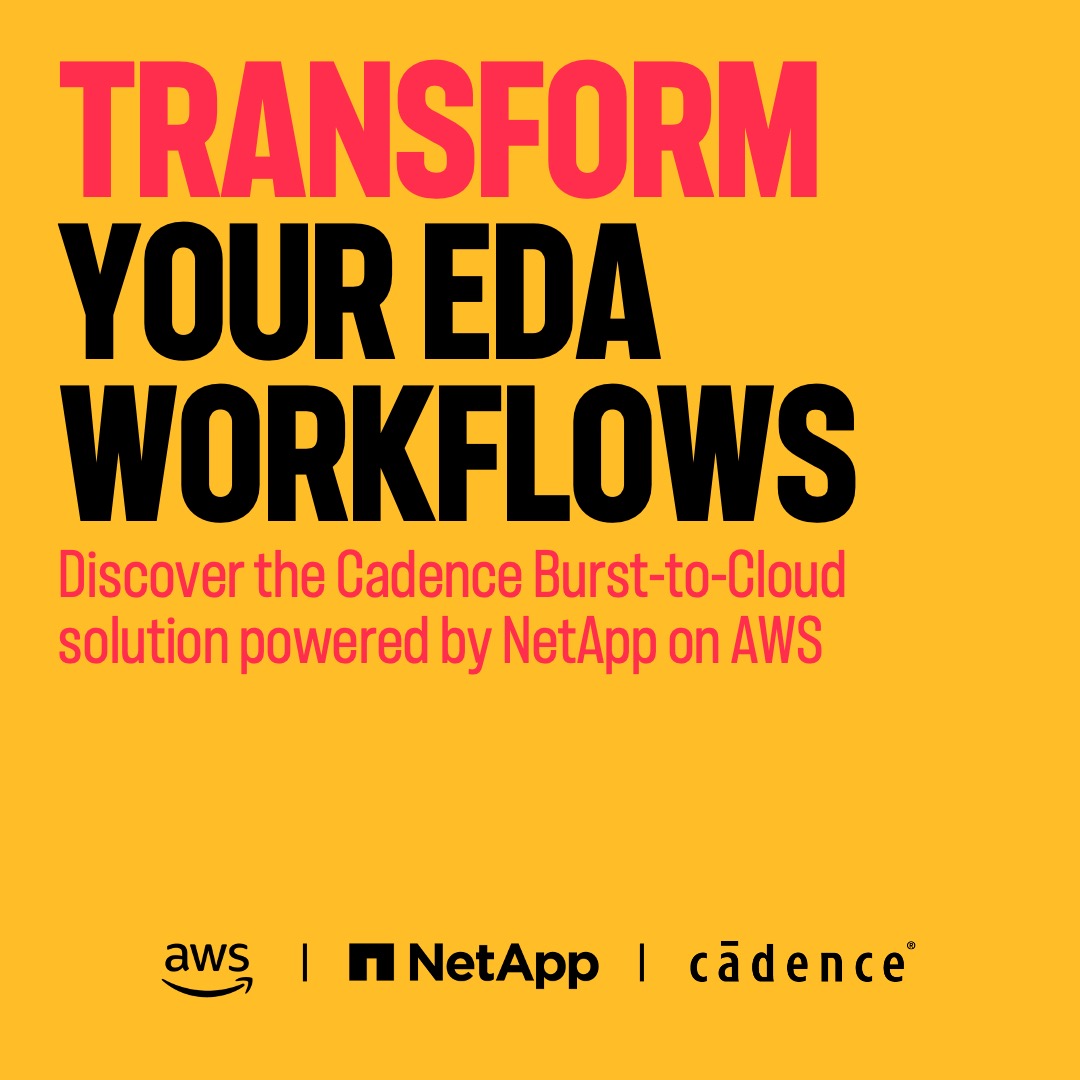 Calling all #EDA designers! Now you can easily move your complex data to the #cloud without disrupting critical workflows. Get optimal storage performance and scalability with Amazon FSx for NetApp ONTAP, NetApp FlexCache & @Cadence Xcelium: ntap.com/3xOK6lT #Semiconductor
