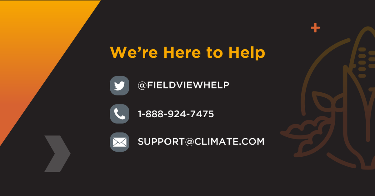 Planting season is upon us! If you find yourself needing assistance, don't hesitate to reach out. DM us @fieldviewhelp, call 1-888-924-7475, or email support@climate.com. Our customer support team is here to help! 🌱🚜