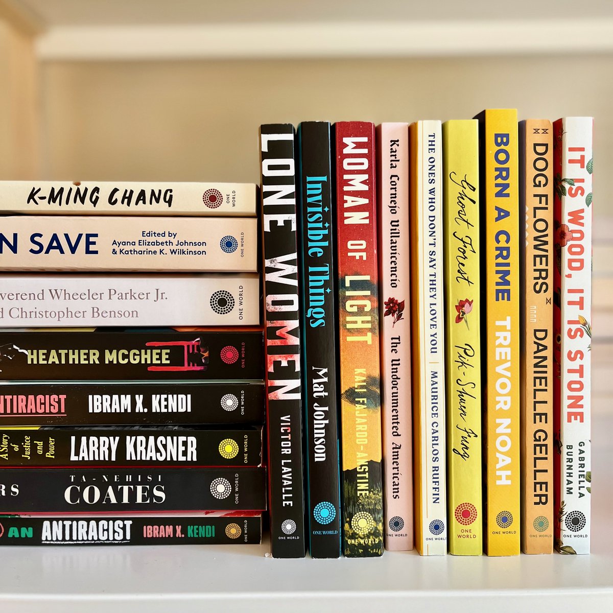 The Financial Times called One World an imprint 'known for titles that bear witness to the complexities of a diverse world.' From our entire team, wishing you an illuminating #WorldBookDay! Is there a book in this stack that made an impact on you? Tell us below! 📚