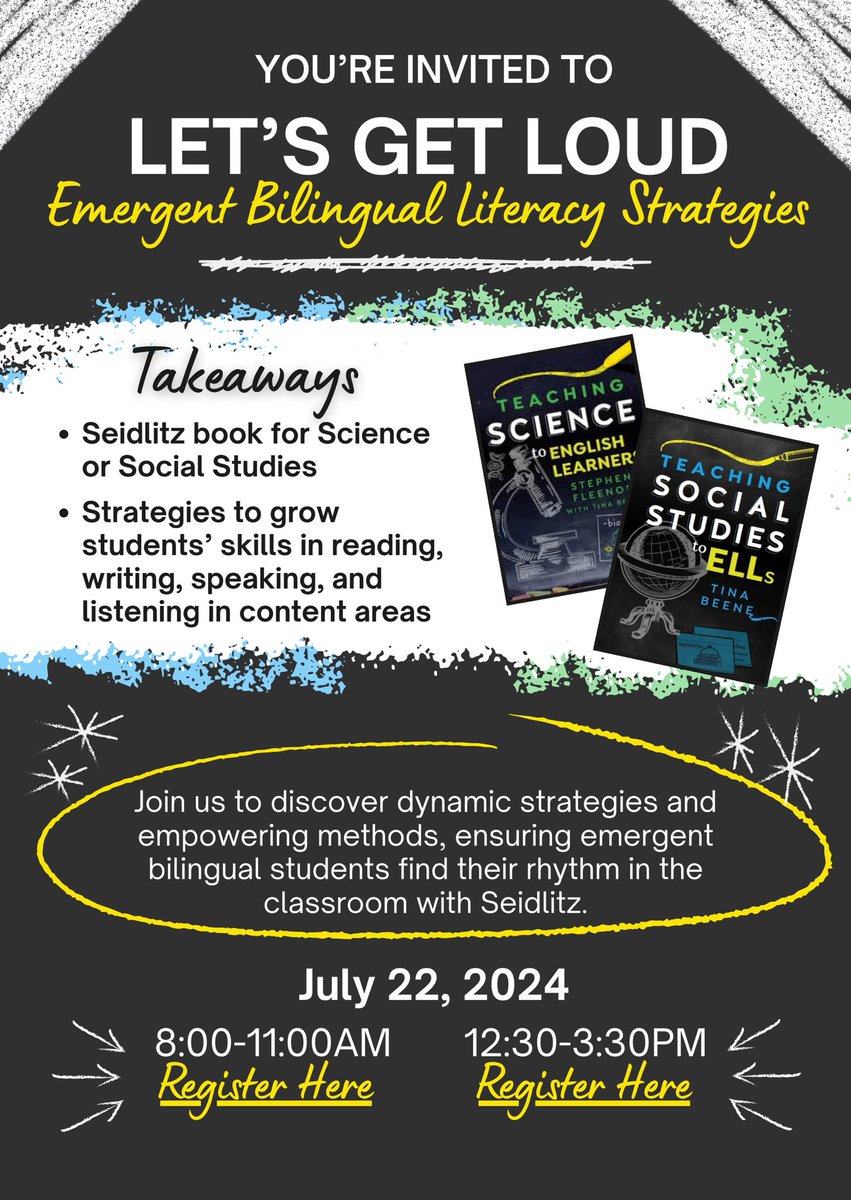 Join us to discover dynamic and empowering strategies for emergent bilingual students! Featuring @Seidlitz_Ed ! Register Today @ Bit.ly/EBstrats2024 @HumbleISD @HumbleISD_PL @humble_SocSt